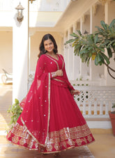 Magnificent Looking Gown in Pink Colour